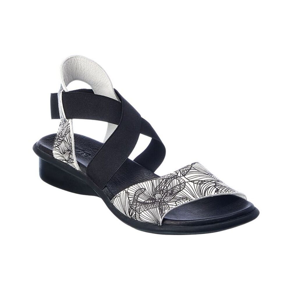 Arche Satia Leather Sandal, Black